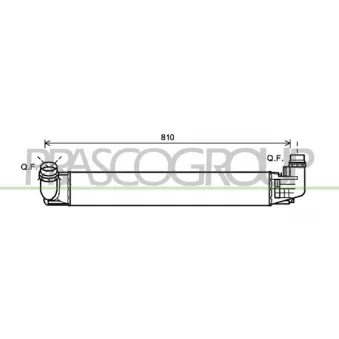 Intercooler, échangeur PRASCO DA820N002