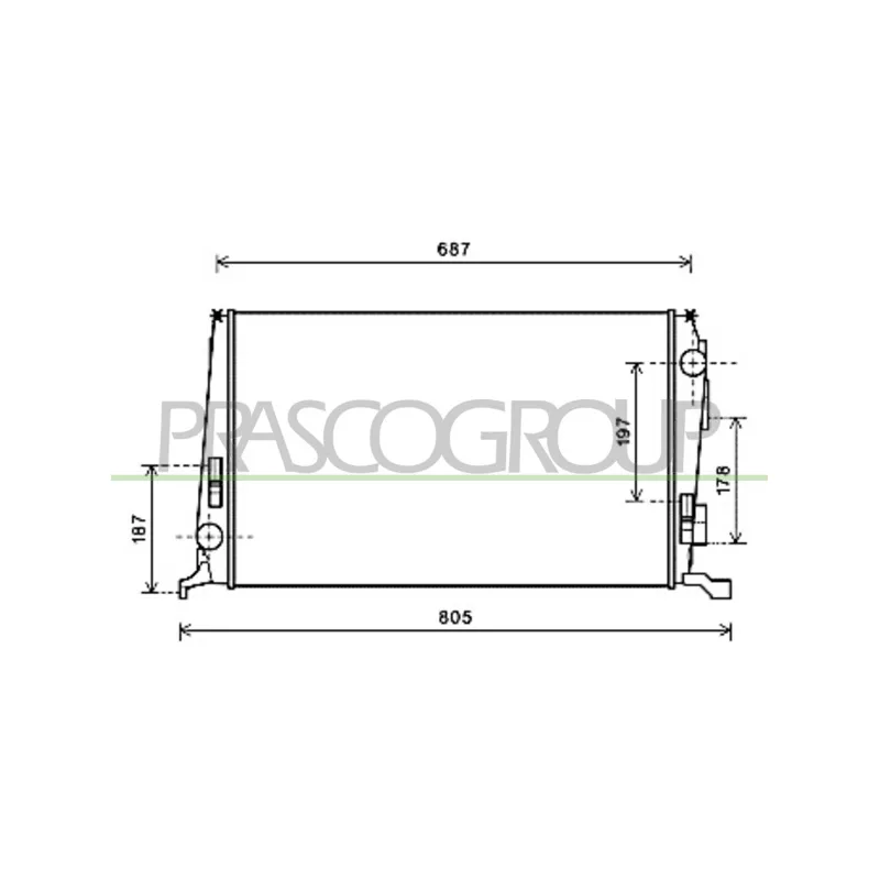 Radiateur, refroidissement du moteur PRASCO DA820R001