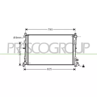 Radiateur, refroidissement du moteur PRASCO DG005R004