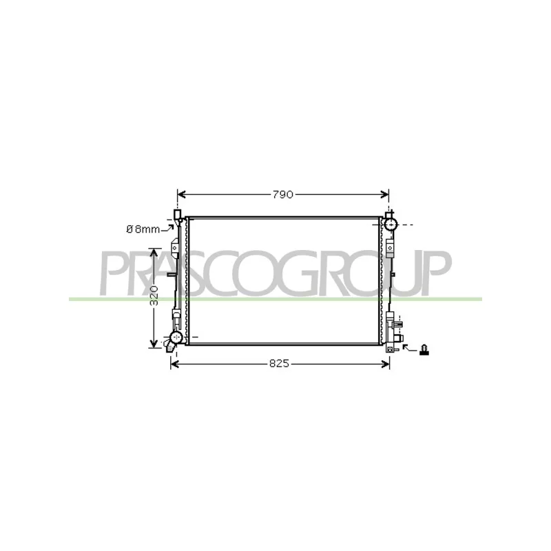 Radiateur, refroidissement du moteur PRASCO DG005R004