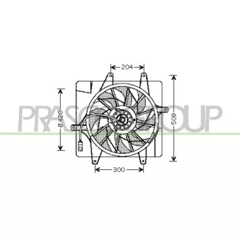 Ventilateur, refroidissement du moteur PRASCO DG410F001