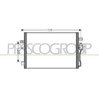 Condenseur, climatisation PRASCO DG815C002