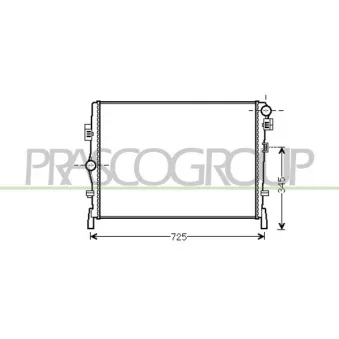 Radiateur, refroidissement du moteur PRASCO DG815R001