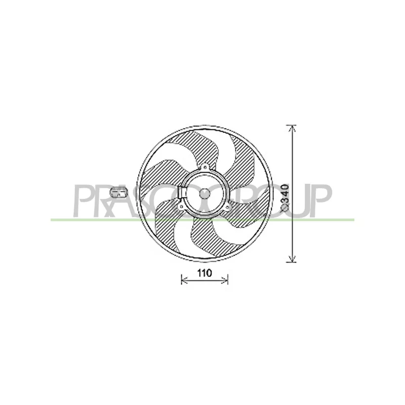 Ventilateur, refroidissement du moteur PRASCO DS011F002