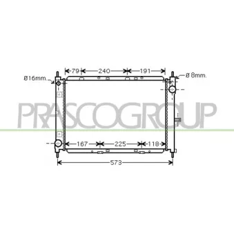 Radiateur, refroidissement du moteur PRASCO