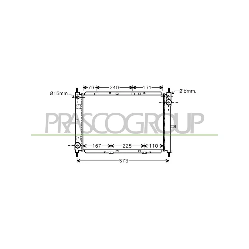 Radiateur, refroidissement du moteur PRASCO DS011R008