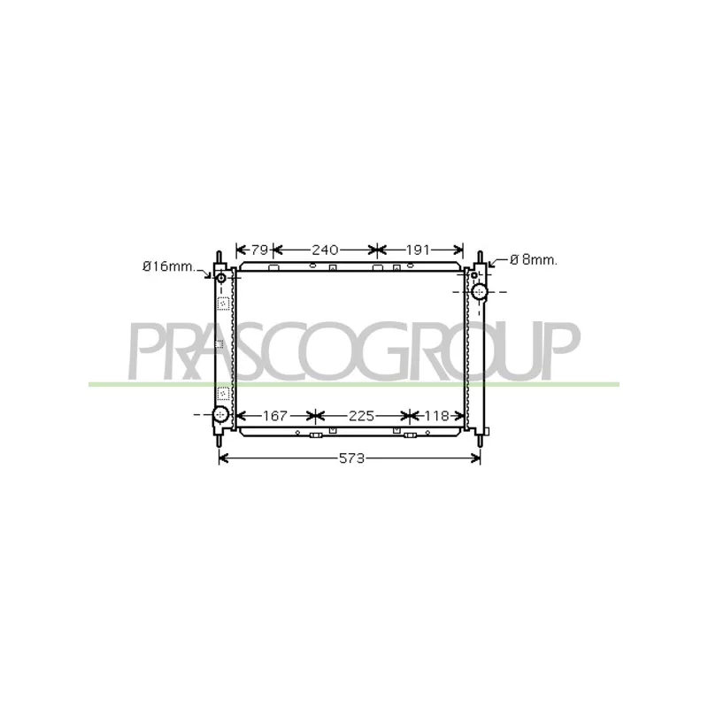 Radiateur, refroidissement du moteur PRASCO DS011R011