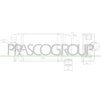 Intercooler, échangeur PRASCO DS016N001