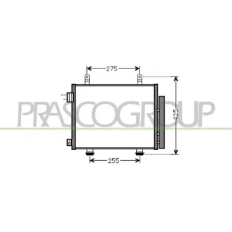 Condenseur, climatisation PRASCO DS220C001