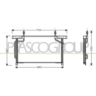 Condenseur, climatisation PRASCO DS273C002