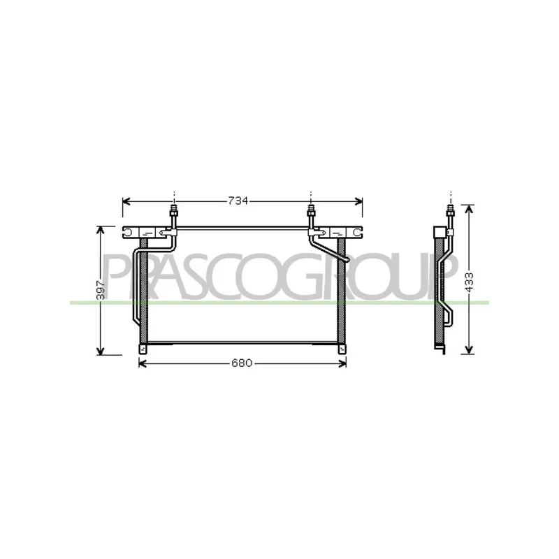 Condenseur, climatisation PRASCO DS273C002