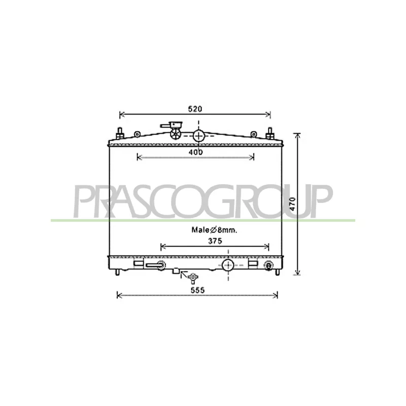 Radiateur, refroidissement du moteur PRASCO DS300R002