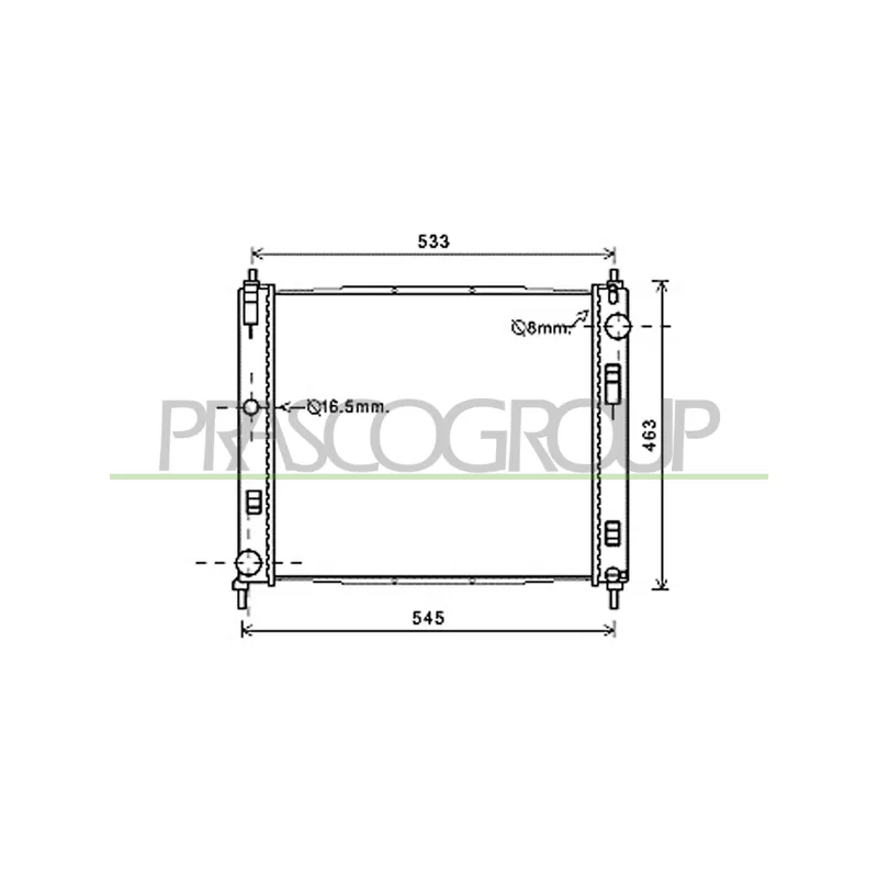 Radiateur, refroidissement du moteur PRASCO DS300R003