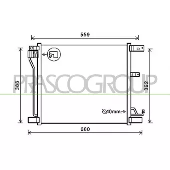 Condenseur, climatisation PRASCO DS700C001