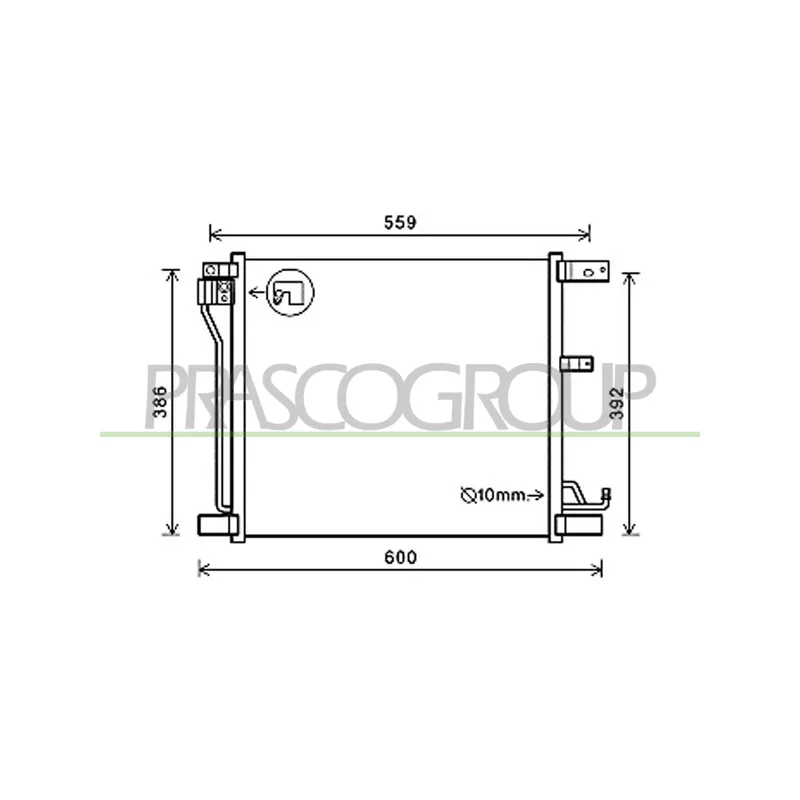 Condenseur, climatisation PRASCO DS700C001