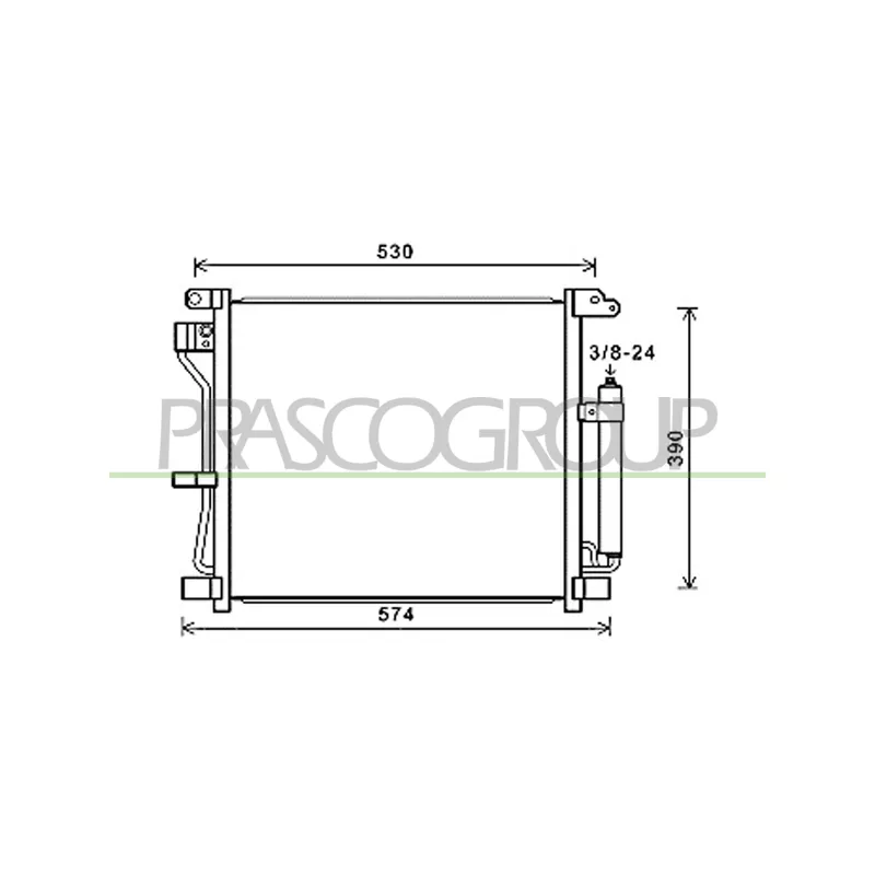Condenseur, climatisation PRASCO DS700C003