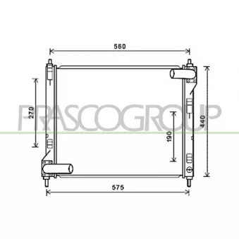 Radiateur, refroidissement du moteur PRASCO DS700R002