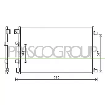 Condenseur, climatisation PRASCO DS710C001