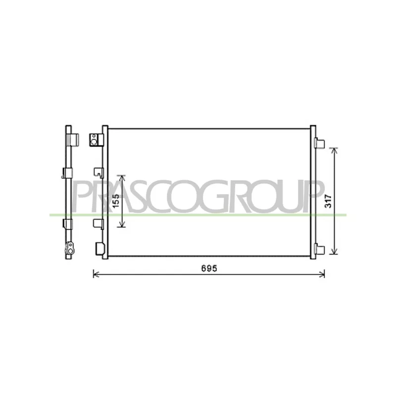 Condenseur, climatisation PRASCO DS710C001