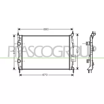 Radiateur, refroidissement du moteur PRASCO