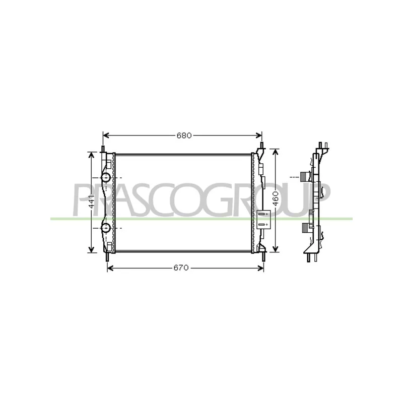 Radiateur, refroidissement du moteur PRASCO DS710R001