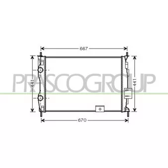 Radiateur, refroidissement du moteur PRASCO DS710R002