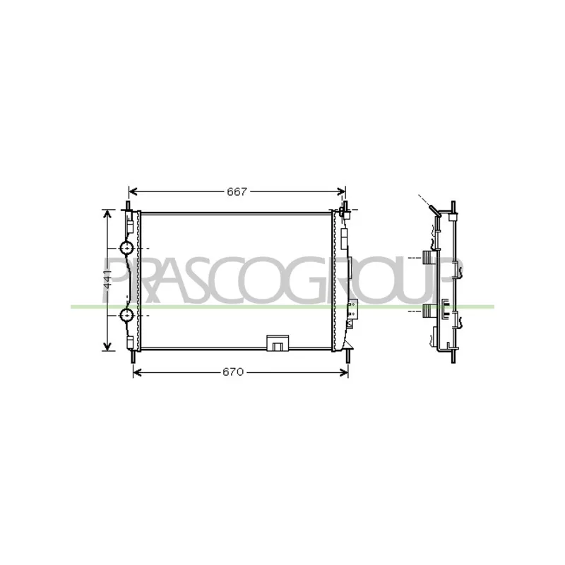 Radiateur, refroidissement du moteur PRASCO DS710R003