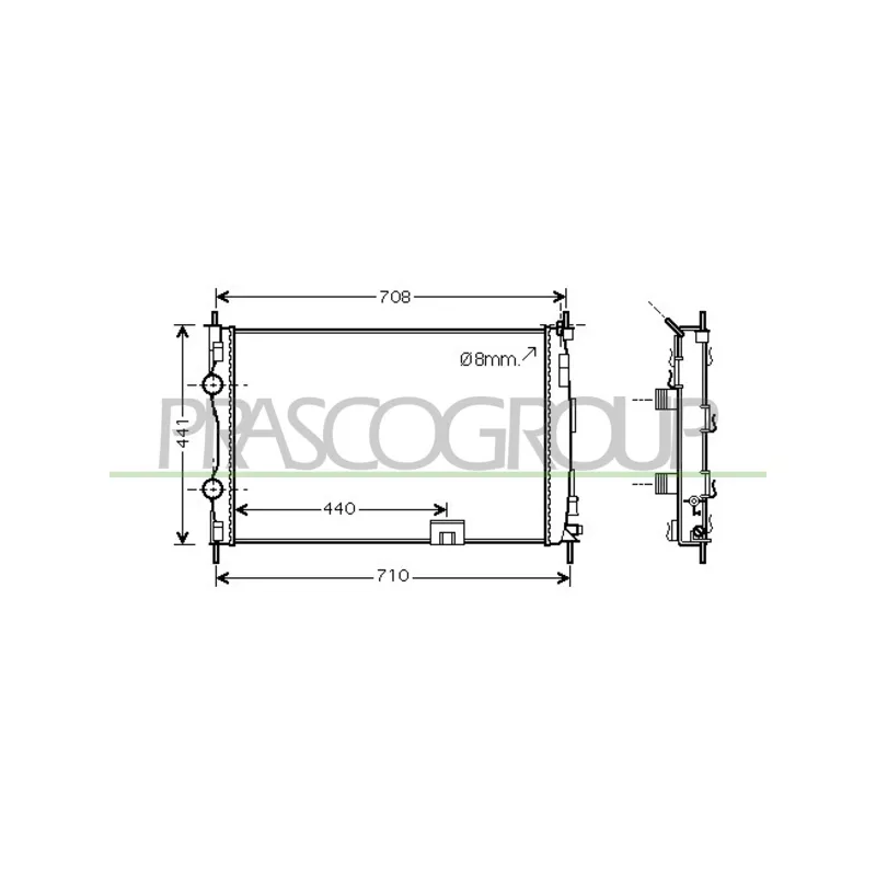 Radiateur, refroidissement du moteur PRASCO DS710R005