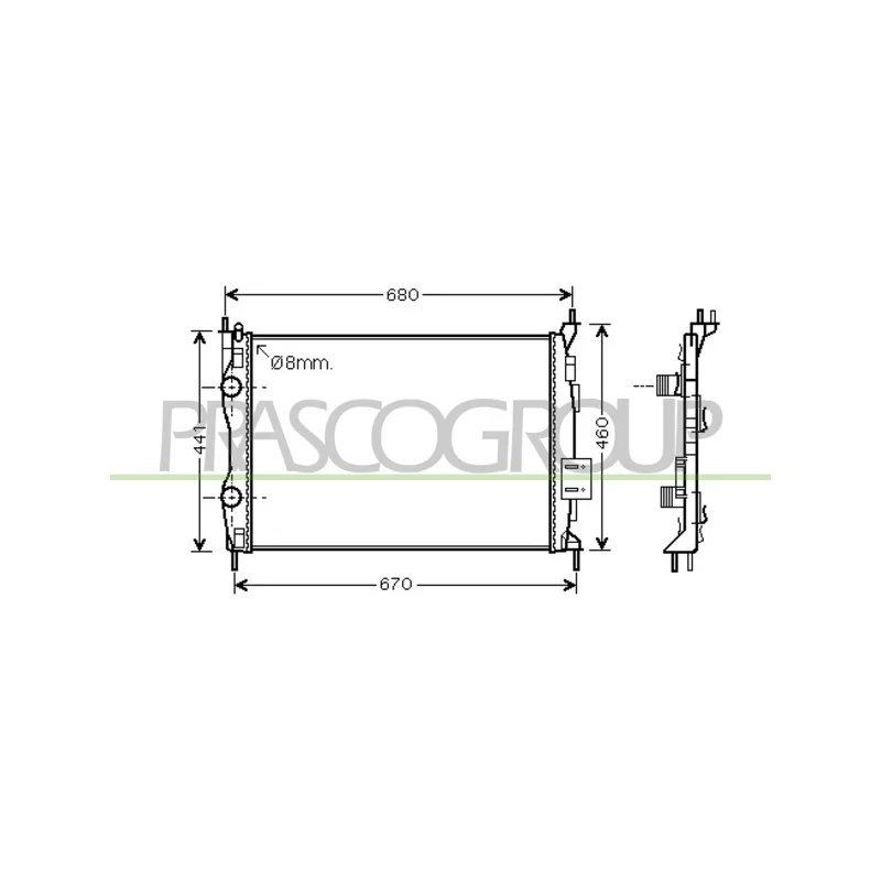 Radiateur, refroidissement du moteur PRASCO DS710R007