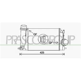 Intercooler, échangeur PRASCO DS712N001