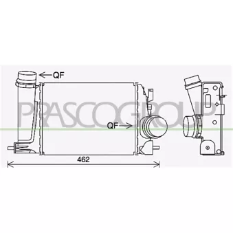 Intercooler, échangeur PRASCO DS712N003