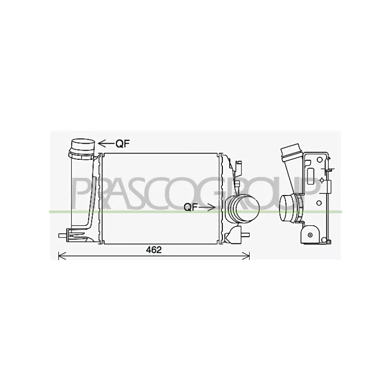 Intercooler, échangeur PRASCO DS712N003