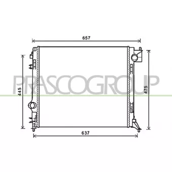 Radiateur, refroidissement du moteur PRASCO DS712R002