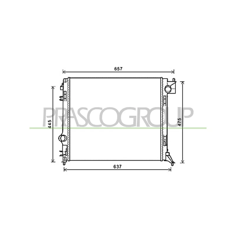 Radiateur, refroidissement du moteur PRASCO DS712R002