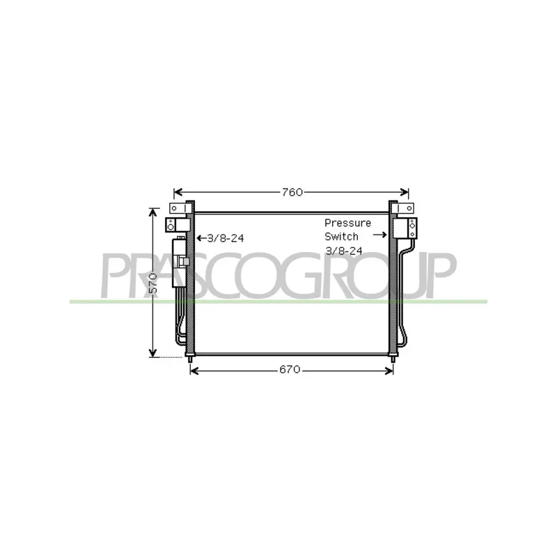 Condenseur, climatisation PRASCO DS814C002