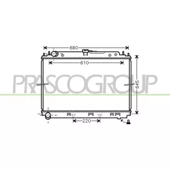 Radiateur, refroidissement du moteur PRASCO DS814R001