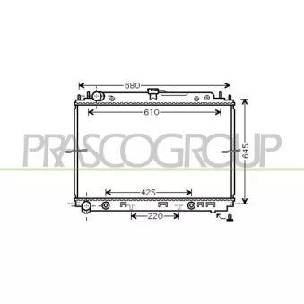Radiateur, refroidissement du moteur PRASCO DS814R002