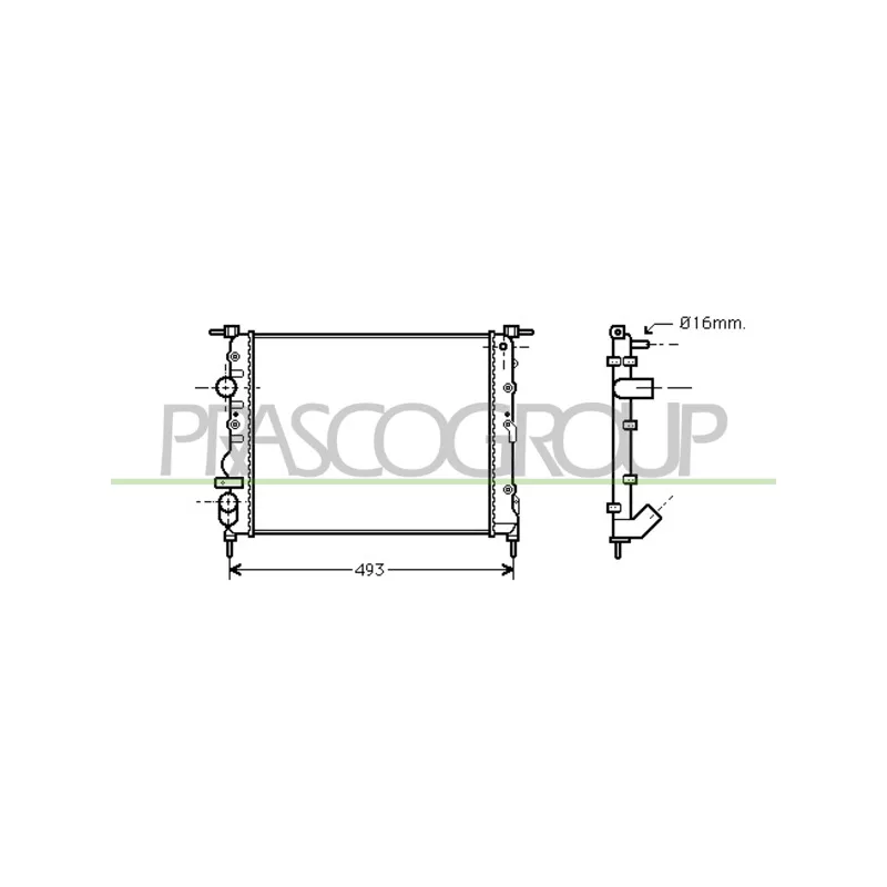 Radiateur, refroidissement du moteur PRASCO DS917R004