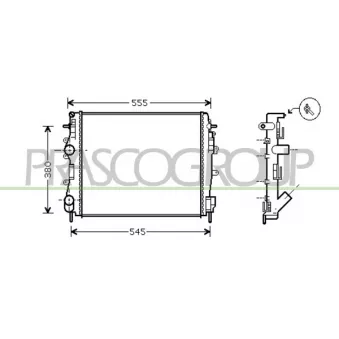 Radiateur, refroidissement du moteur PRASCO