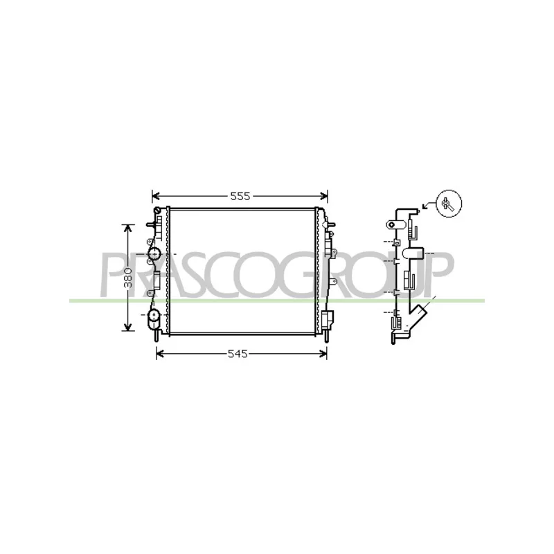 Radiateur, refroidissement du moteur PRASCO DS917R011