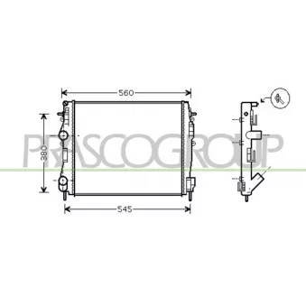 Radiateur, refroidissement du moteur PRASCO DS917R012