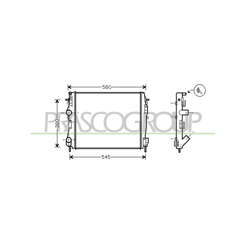 Radiateur, refroidissement du moteur PRASCO DS917R012