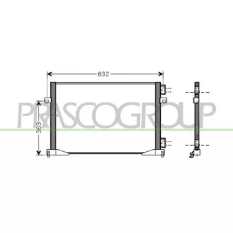 Condenseur, climatisation PRASCO DS950C003