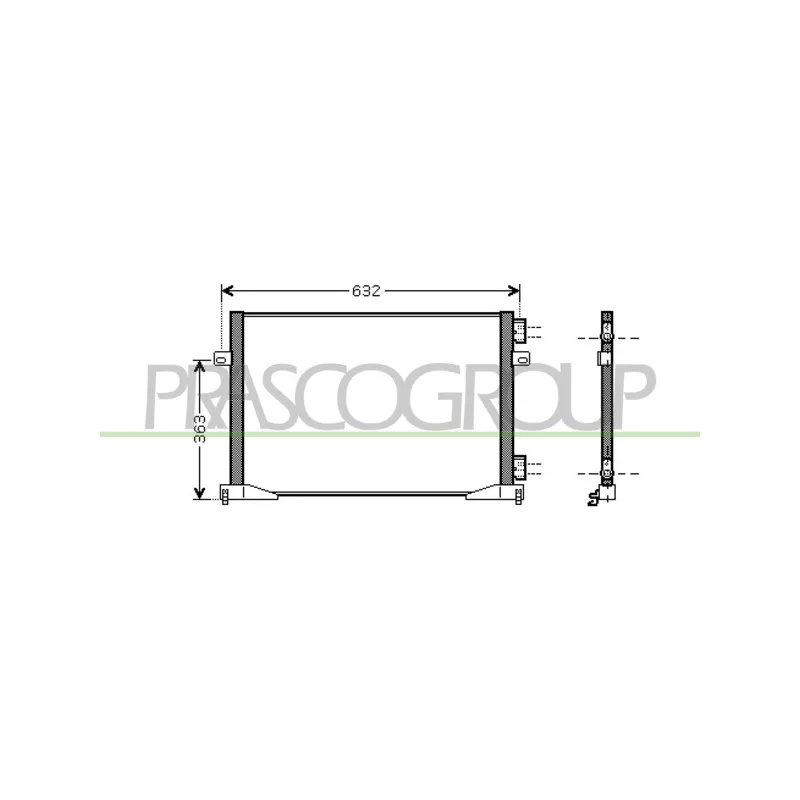 Condenseur, climatisation PRASCO DS950C003