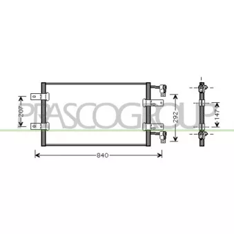 Condenseur, climatisation PRASCO DS950C005