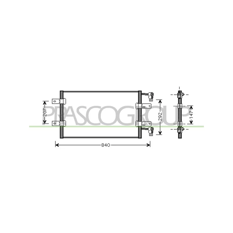 Condenseur, climatisation PRASCO DS950C005