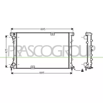Radiateur, refroidissement du moteur PRASCO DS950R002