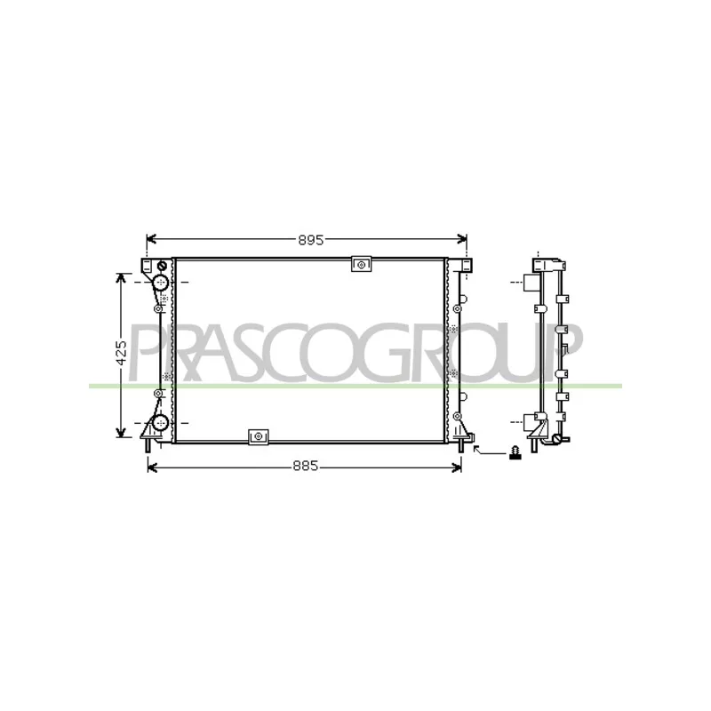 Radiateur, refroidissement du moteur PRASCO DS950R002