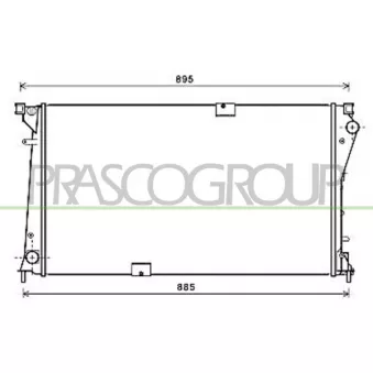 Radiateur, refroidissement du moteur PRASCO DS952R005