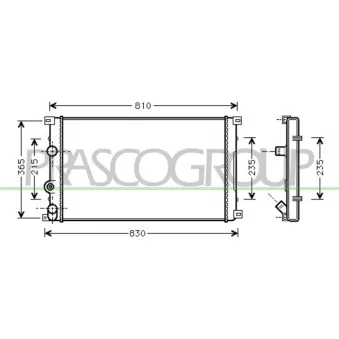 Radiateur, refroidissement du moteur PRASCO DS958R004